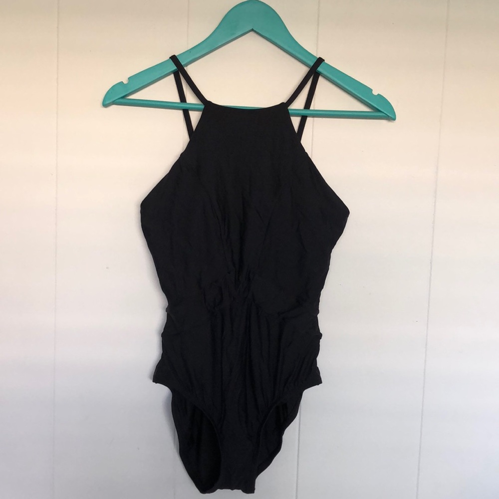 NWT black anthropologie one piece swimsuit